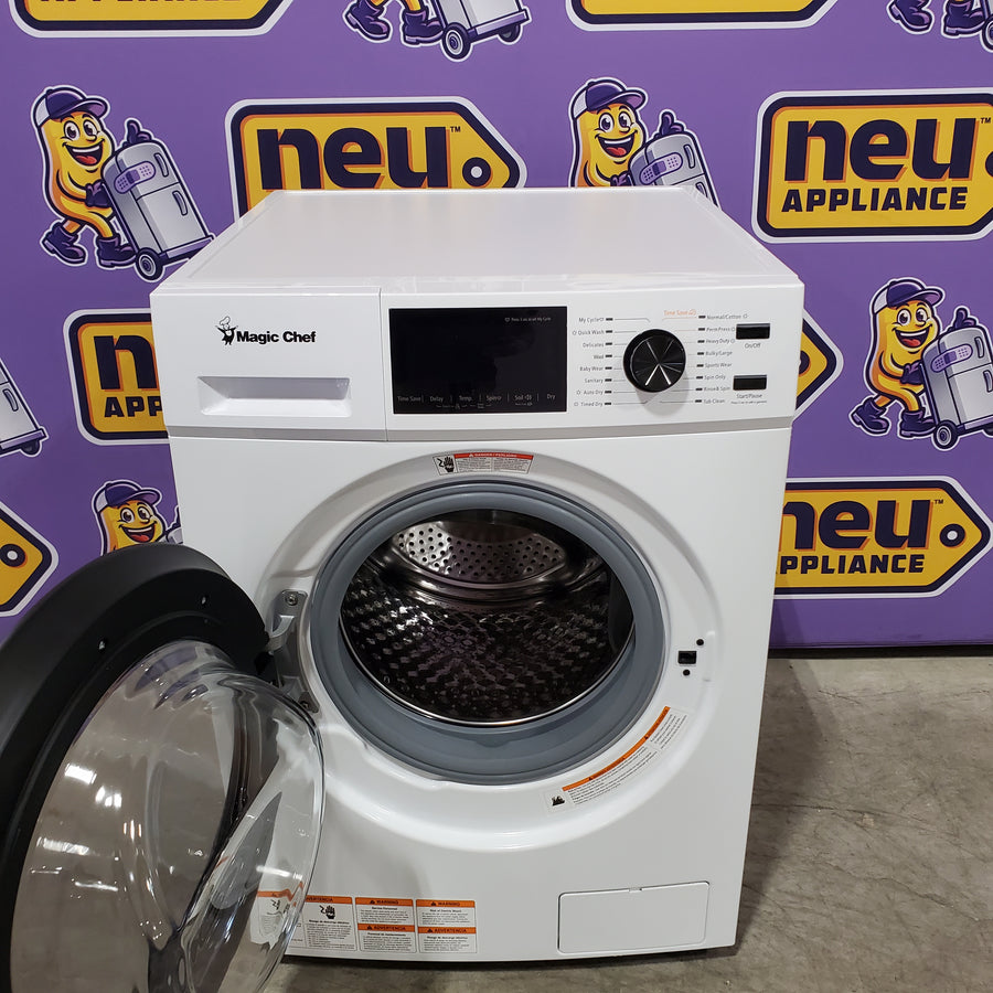 Magic Chef 23.4 in. 2.7 cu. ft. White All in One Ventless and Washer Dryer Combo 251311SD943 - MCSCWD27W5 - Open Box
