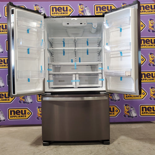 Pictures of Whirlpool Black Stainless 36-Inch Wide 20 cu. ft. Counter-Depth French Door Bottom Mount Refrigerator WRFC2036RV - Open Box - Neu Appliance Outlet - Discount Appliance Outlet in Austin, Tx