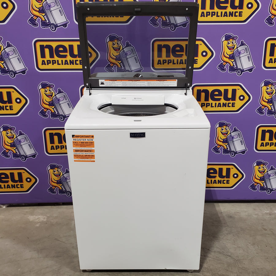 Maytag Top Load 4.8 cu ft Washer with Deep Fill and Slow-Close Glass Lid 30133SD153 - MVW6200KW - Scratch & Dent (Minor)