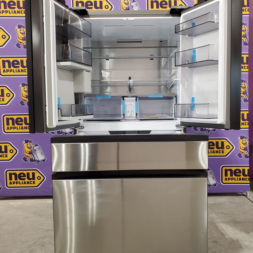 Pictures of Samsung 29 cu. ft. Bespoke 4-Door French Door Refrigerator with Beverage Center™ in Stainless Steel 4SD412 - RF29BB8600QL - Scratch & Dent (Minor) - Neu Appliance Outlet - Discount Appliance Outlet in Austin, Tx