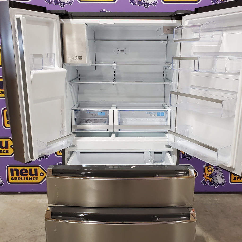 Pictures of Frigidaire Gallery 22 Cu. Ft. 4-Door Counter-depth French Door Refrigerator with Ice Maker (Fingerprint Resistant Stainless Steel) ENERGY STAR 20232SD612 - GRMC2273CF - Scratch & Dent (Major) - Neu Appliance Outlet - Discount Appliance Outlet in Austin, Tx