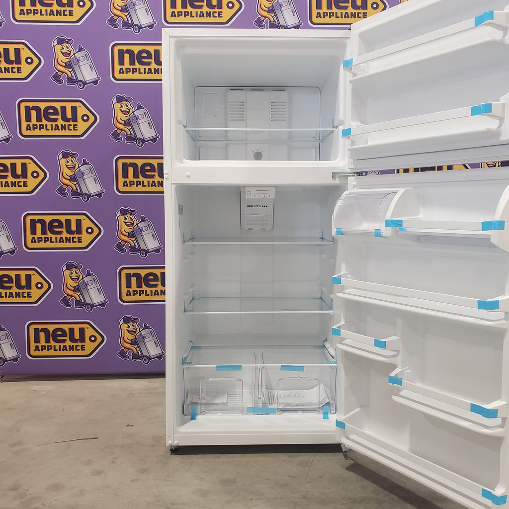 Pictures of Amana Top Freezer 30 In. Refrigerator with Glass Shelves and Flip Up Storage ART318FFDW - Scratch and Dent (Minor) - Neu Appliance Outlet - Discount Appliance Outlet in Austin, Tx