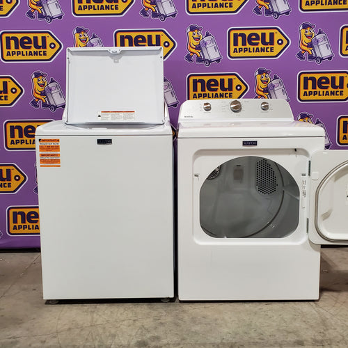 Maytag 4.5 cu. ft. Capacity Top Load Washer with Power™ Agitator and Deep Fill MVW4505MW - Scratch & Dent (Minor) and Maytag 7.0 cu. ft. Capacity Top Load Electric Wrinkle Prevent Dryer 16047 - MED4500MW - Scratch & Dent (Minor)