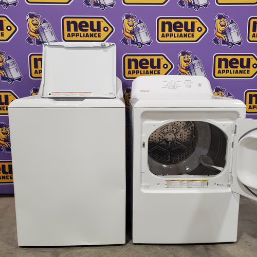 Hotpoint® 4.0 cu. ft. Capacity Washer with Cold Plus and Water Level Control HTW265ASWWW - Scratch & Dent (Minor) and Hotpoint® 6.2 cu. ft. vented Electric Dryer with Auto Dry 16148 - HTX26EASWWW - Scratch & Dent (Minor)