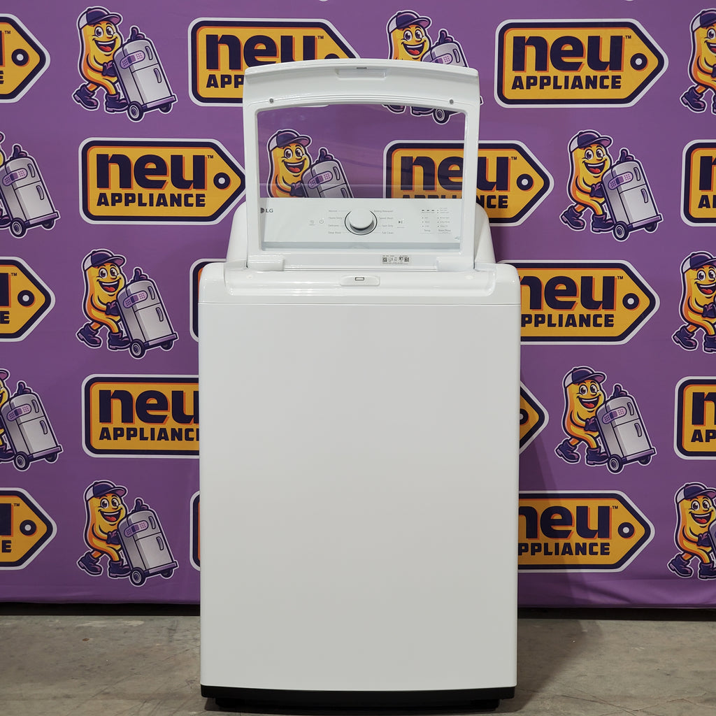 Pictures of LG White Top Load 4.1 Cu. Ft. Washer with TurboDrum Technology WT6105CW - Open Box and LG 7.3 Cu. Ft. Electric Rear Control Ultra Large Capacity Dryer in White with Sensor Dry DLE6100W - Open Box - Neu Appliance Outlet - Discount Appliance Outlet in Austin, Tx