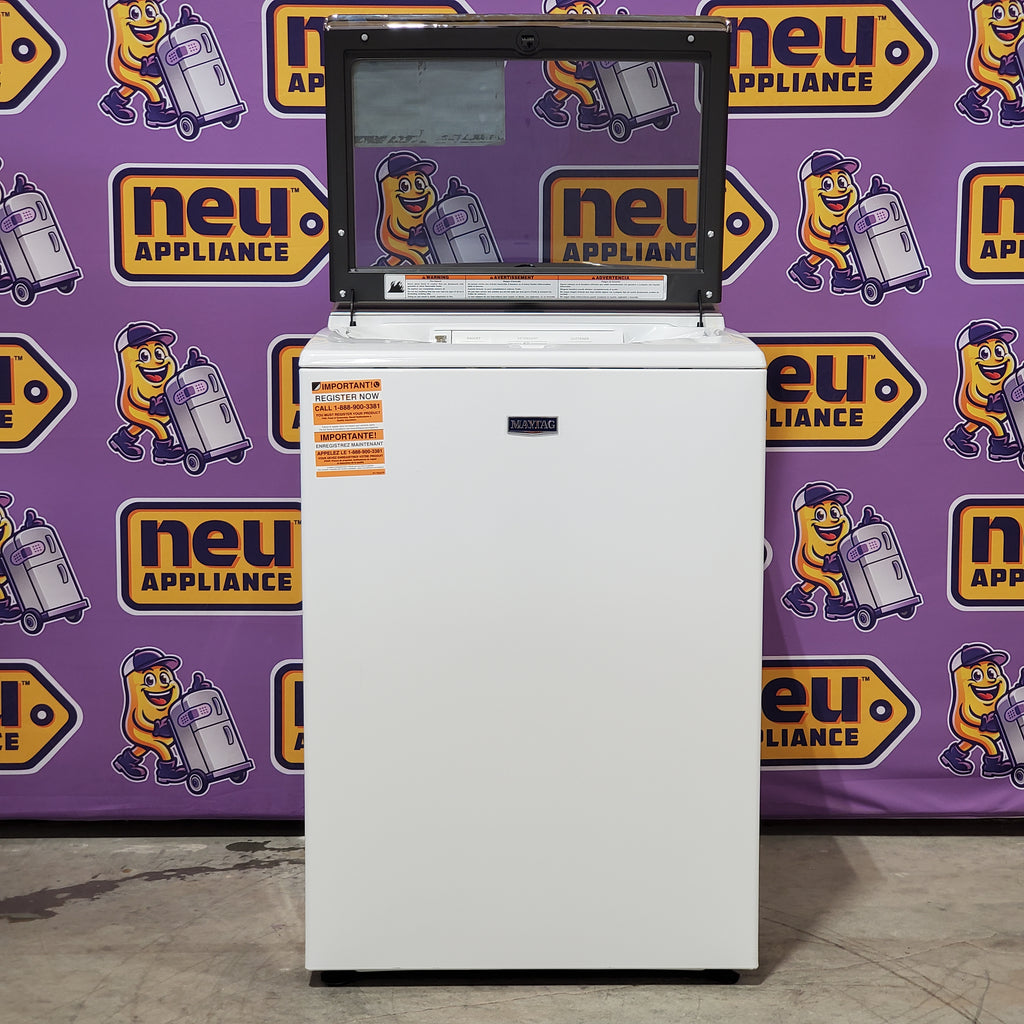 Pictures of Maytag Smart Top Load 5.2 Cu. Ft. Washer with Extra Power Button in White MVW7230HW - Scratch & Dent - Minor - Neu Appliance Outlet - Discount Appliance Outlet in Austin, Tx