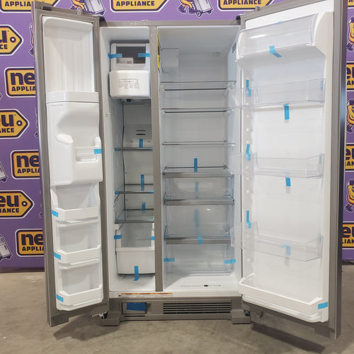 Whirlpool 33 Inch Wide Side by Side 21 Cu. Ft. Refrigerator with Can Caddy and Frameless Glass Shelves in Fingerprint Resistant Stainless Steel 3SD772 - WRS321SDHZ - Open Box