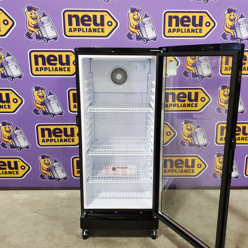 Premium Levella 6.0 cu. ft. Commercial Upright Display Refrigerator Glass Door Beverage Cooler in Black 25135SD665 - PRNS6070DX - Open Box