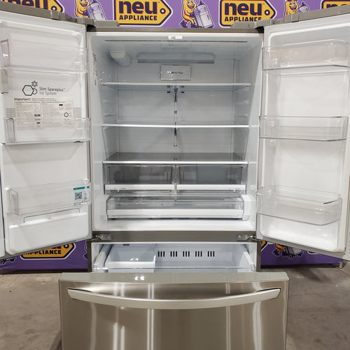 LG 28 cu. ft. 3 Door French Door, Ice and Water with Single Ice Maker in Printproof Stainless Steel 4SD144 - LRFS28XBS - Scratch & Dent (Minor)