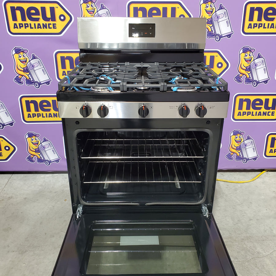 Frigidaire 5 Burner Gas Range with Even Baking Technology in Stainless Steel FCRG3052BS - Scratch & Dent (Minor)