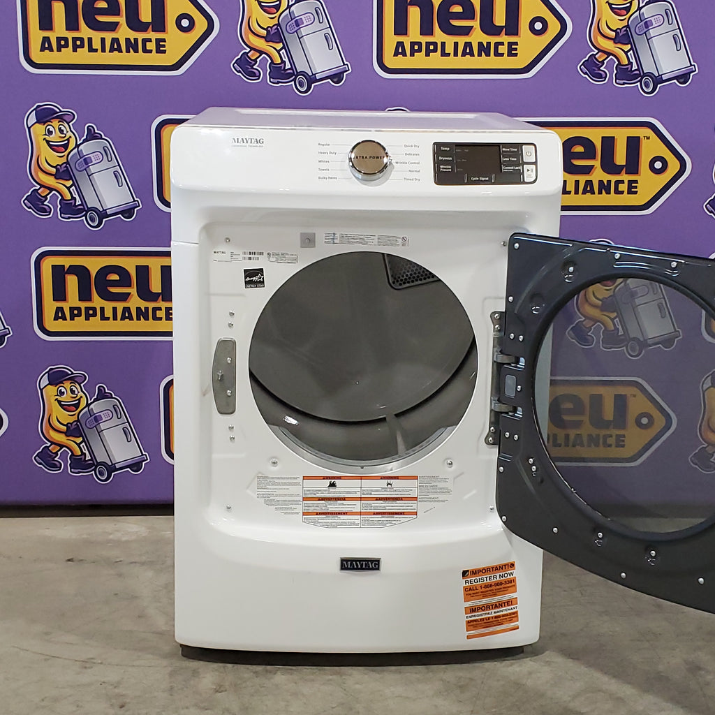 Pictures of Maytag 4.5 cu. ft. Front Load Washer with Extra Power and 12-Hr Fresh Spin™ Option MHW5630HW - Scratch & Dent (Moderate) and Maytag 7.3 cu. ft. Front Load Gas Dryer with Extra Power and Quick Dry Cycle MGD5630HW - Scratch & Dent (Minor) - Neu Appliance Outlet - Discount Appliance Outlet in Austin, Tx