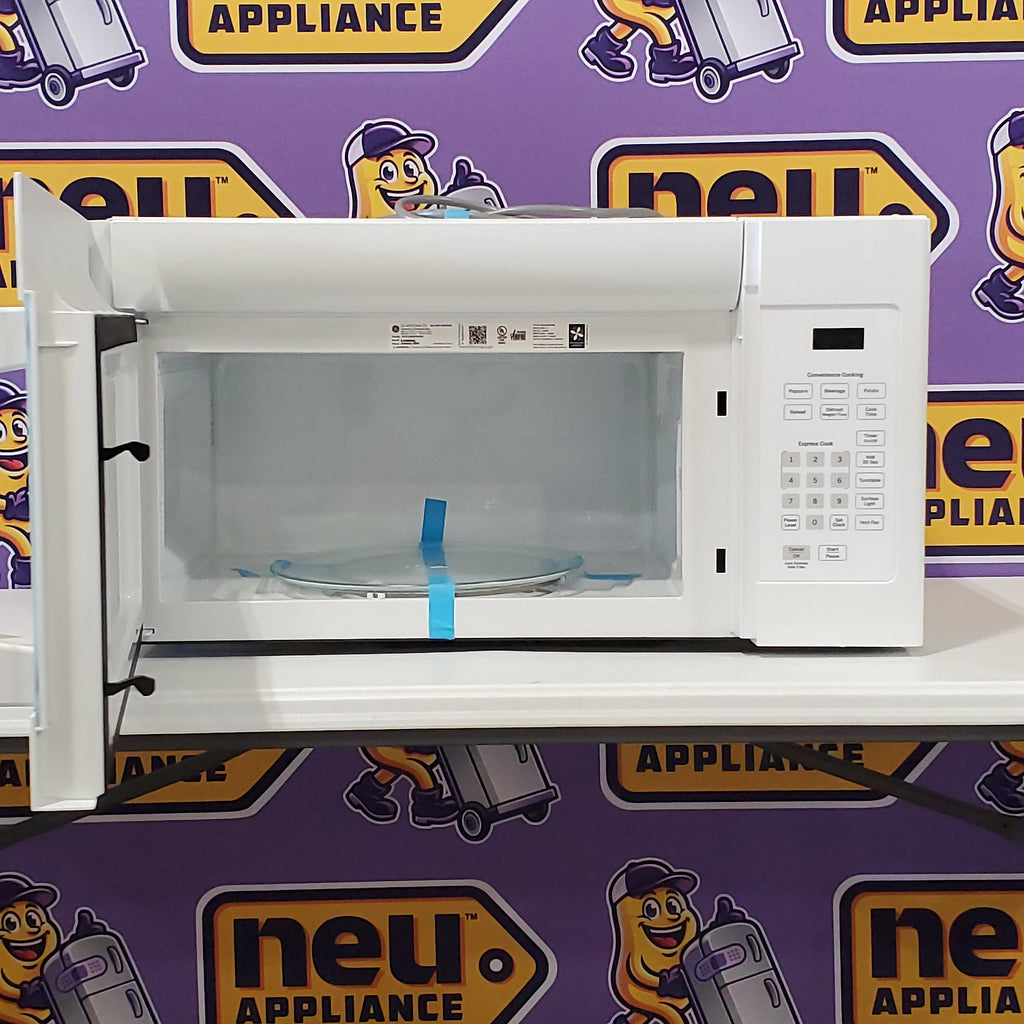Pictures of GE 1.6 cu. ft. Over the Range Microwave in White with 13.5 inch Defrost Options JVM3160DFWW - Open Box - Neu Appliance Outlet - Discount Appliance Outlet in Austin, Tx