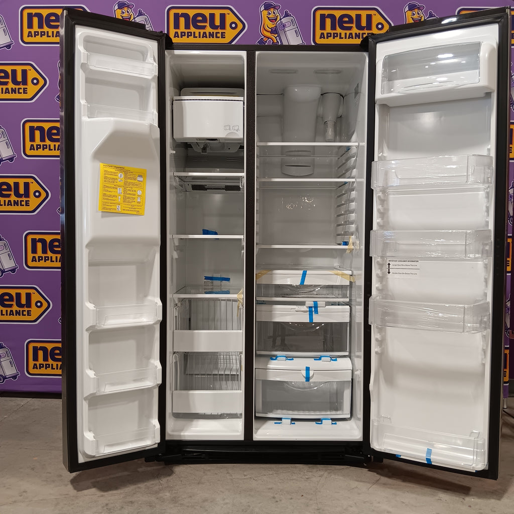 Pictures of GE 25.1 Cu. Ft. Fingerprint Resistant Side-By-Side Refrigerator GSS25IYN - New in Box - Neu Appliance Outlet - Discount Appliance Outlet in Austin, Tx