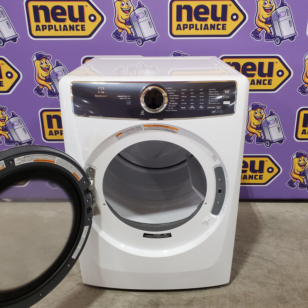 Pictures of Electrolux 8.0 Cu. Ft. Stackable Gas Dryer with Steam and LuxCare Dry System in White 31134SD187 - ELFG7537AW - Scratch & Dent (Minor) - Neu Appliance Outlet - Discount Appliance Outlet in Austin, Tx