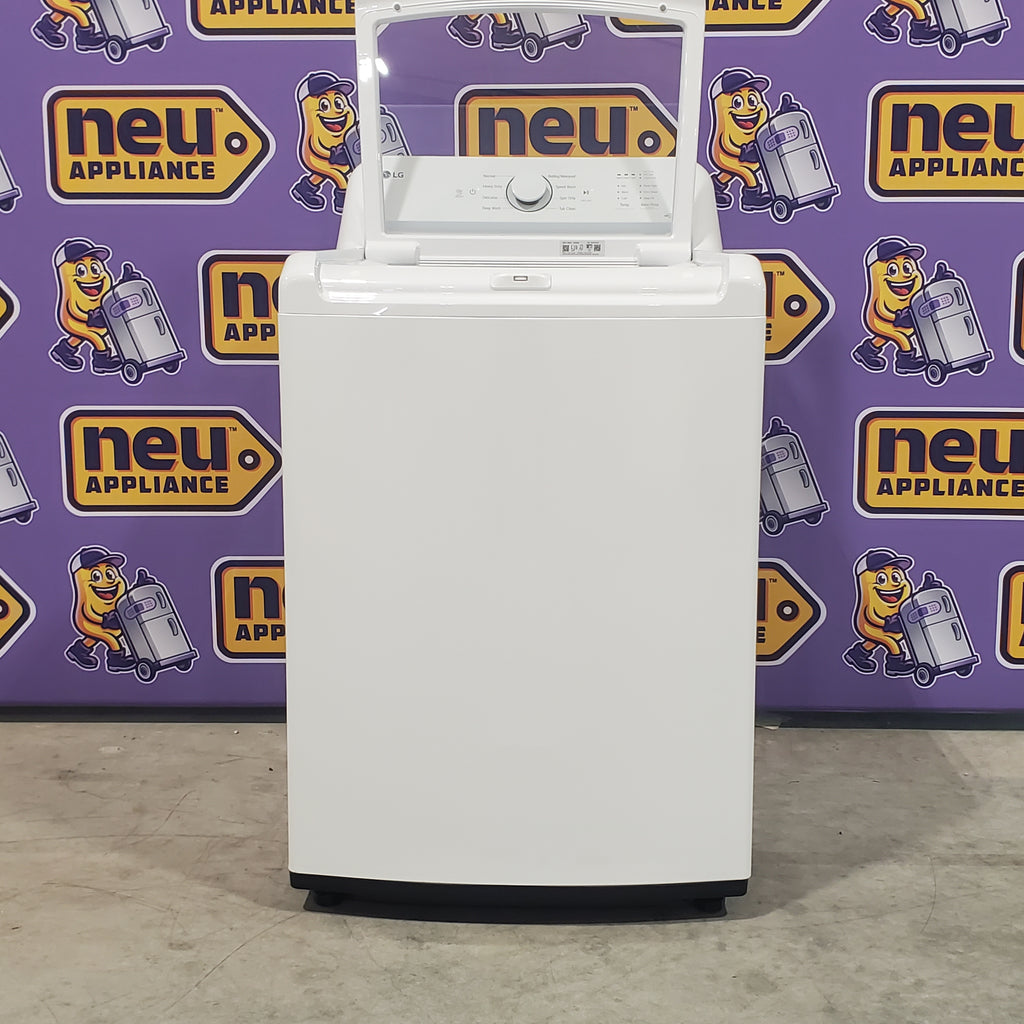 Pictures of ENERGY STAR LG 4.1 cu. ft. Top Load Washing Machine with 4-Way Agitator WT6105CW and ENERGY STAR LG 7.3 cu. ft. Electric Dryer with Smart Diagnosis DLE6100W - Open Box - Neu Appliance Outlet - Discount Appliance Outlet in Austin, Tx