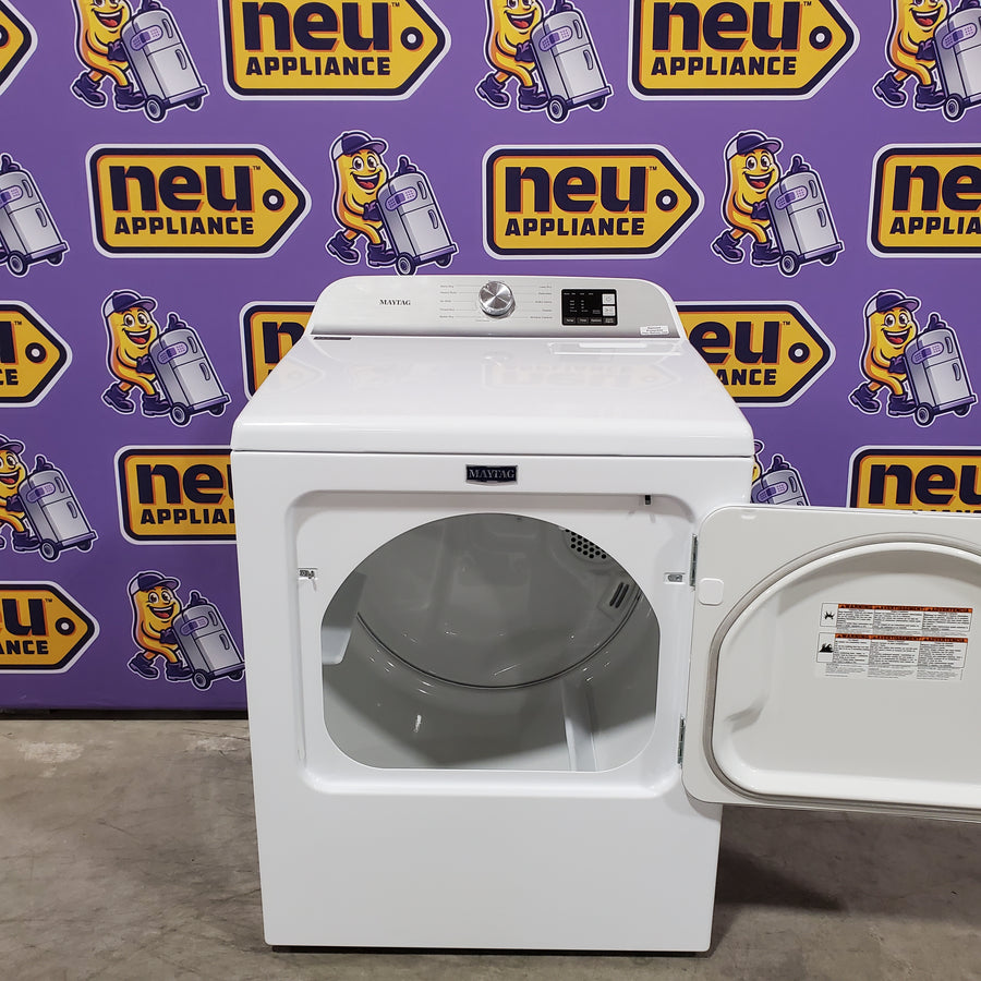 Maytag Top Load 4.8 cu ft Washer with Deep Fill and Slow-Close Glass Lid MVW6200KW - Scratch & Dent (Minor) and Maytag 7.0 cu ft Electric Dryer with Moisture Sensing and Quick Dry Cycle 16216 - MED6200KW - Scratch & Dent (Minor)
