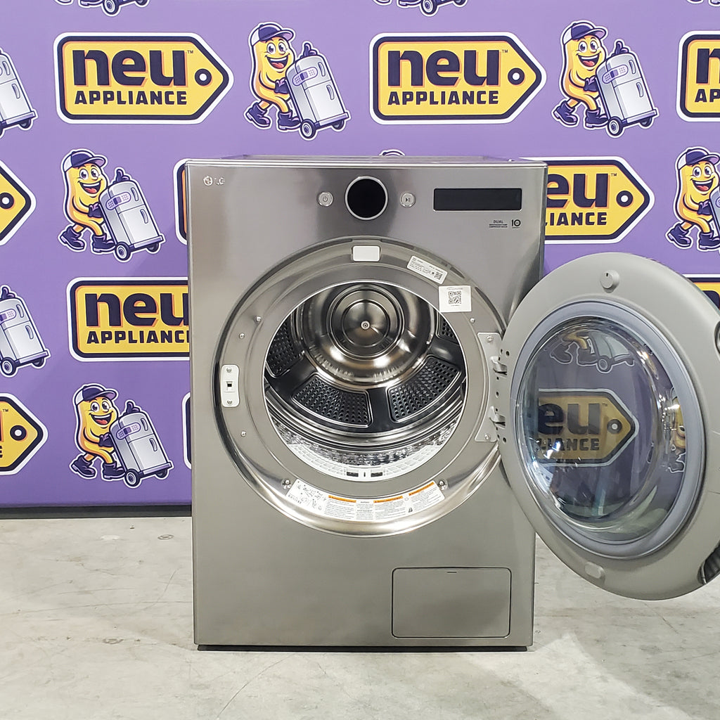 Pictures of LG Ultra Large Capacity 4.5 Cu. Ft. Capacity Front Load Washer with TurboWash 360 WM5500HVA and LG Smart Mega Capacity 7.8 Cu. Ft. Front Load Dryer with Dual Inverter Heat Pump Technology DLHC5502V - Scratch and Dent (Minor) - Neu Appliance Outlet - Discount Appliance Outlet in Austin, Tx