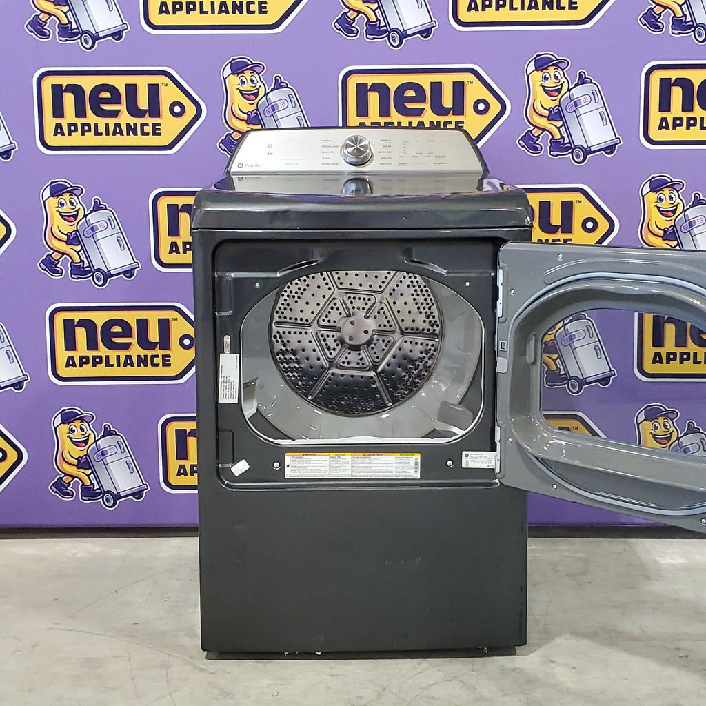 Pictures of Diamond Gray ENERGY STAR GE Profile 7.4 cu . ft. Electric Dryer with 120 ft. Venting - Certified Refurbished - Neu Appliance Outlet - Discount Appliance Outlet in Austin, Tx