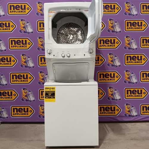 Pictures of GE Unitized Spacemaker® 3.8 cu. ft. Capacity Washer with Stainless Steel Basket and 5.9 cu. ft. Capacity Electric Dryer GE9877 - GUD27ESSMWW - New in Box - Neu Appliance Outlet - Discount Appliance Outlet in Austin, Tx