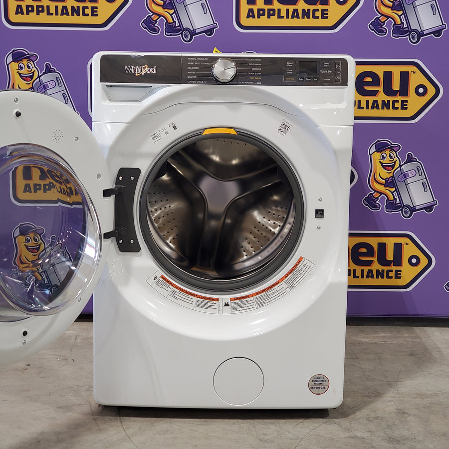 Whirlpool White Smart Front Load 5.0 Cu. Ft. Energy Star Washer with FreshFlow Vent System and FanFresh Option WFW6720RW - Scratch and Dent (Minor)