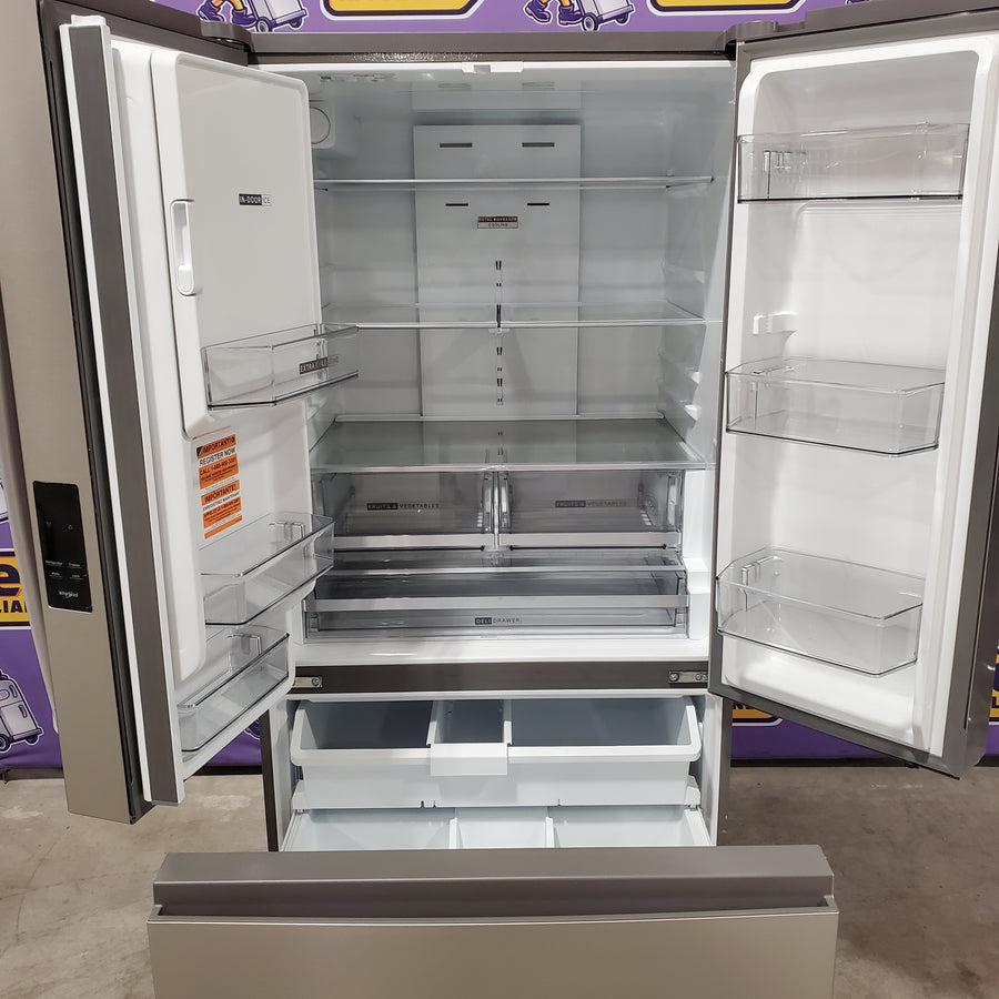 Whirlpool French Door Refrigerator in Fingerprint Resistant Stainless Finish with In-Door Water and Ice Maker - 30 cu. ft. WRFF3536SZ - Scratch & Dent (Minor)