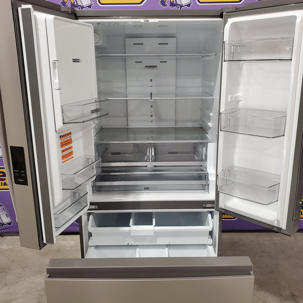 Pictures of Whirlpool French Door Refrigerator in Fingerprint Resistant Stainless Finish with In-Door Water and Ice Maker - 30 cu. ft. 22133SD207 - WRFF3536SZ - Scratch & Dent (Minor) - Neu Appliance Outlet - Discount Appliance Outlet in Austin, Tx