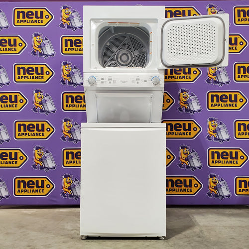 Pictures of Frigidaire Electric Washer/Dryer Laundry Center - 3.9 Cu. Ft Washer and 5.5 Cu. Ft. Dryer FLCE7522AW - Scratch & Dent (Minor) - Neu Appliance Outlet - Discount Appliance Outlet in Austin, Tx