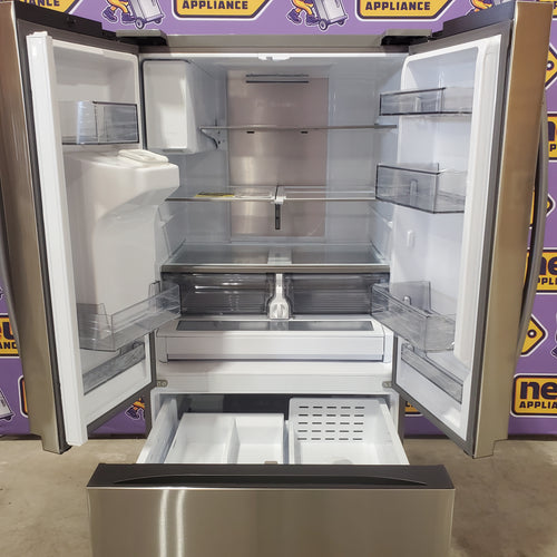 Samsung 31 cu. ft. Mega Capacity 3-Door French Door Refrigerator in Stainless Steel with Four Types of Ice 22133SD186 - RF32CG5400SR - Scratch & Dent (Moderate)