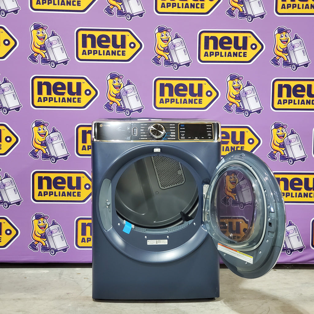 Pictures of GE Profile™ 7.8 cu. ft. Capacity Smart Front Load Gas Dryer with Steam and Sanitize Cycle GE9928 - PFD87GSPVRS - New In Box - Neu Appliance Outlet - Discount Appliance Outlet in Austin, Tx