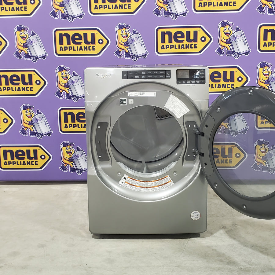 Chrome Shadow Whirlpool 7.4 Cu. Ft. Electric Wrinkle Shield Dryer with Steam WED6605MC - Scratch & Dent - Minor