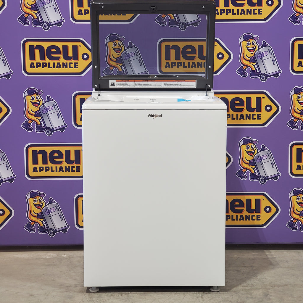 Pictures of 5.2–5.3 Cu. Ft. Whirlpool® Top Load Washer in White with Removable Agitator WTW6157PW - Open Box and 7.0 Cu. Ft. Whirlpool® Top Load Electric Dryer in White with Moisture Sensor WED6150PW - Open Box - Neu Appliance Outlet - Discount Appliance Outlet in Austin, Tx