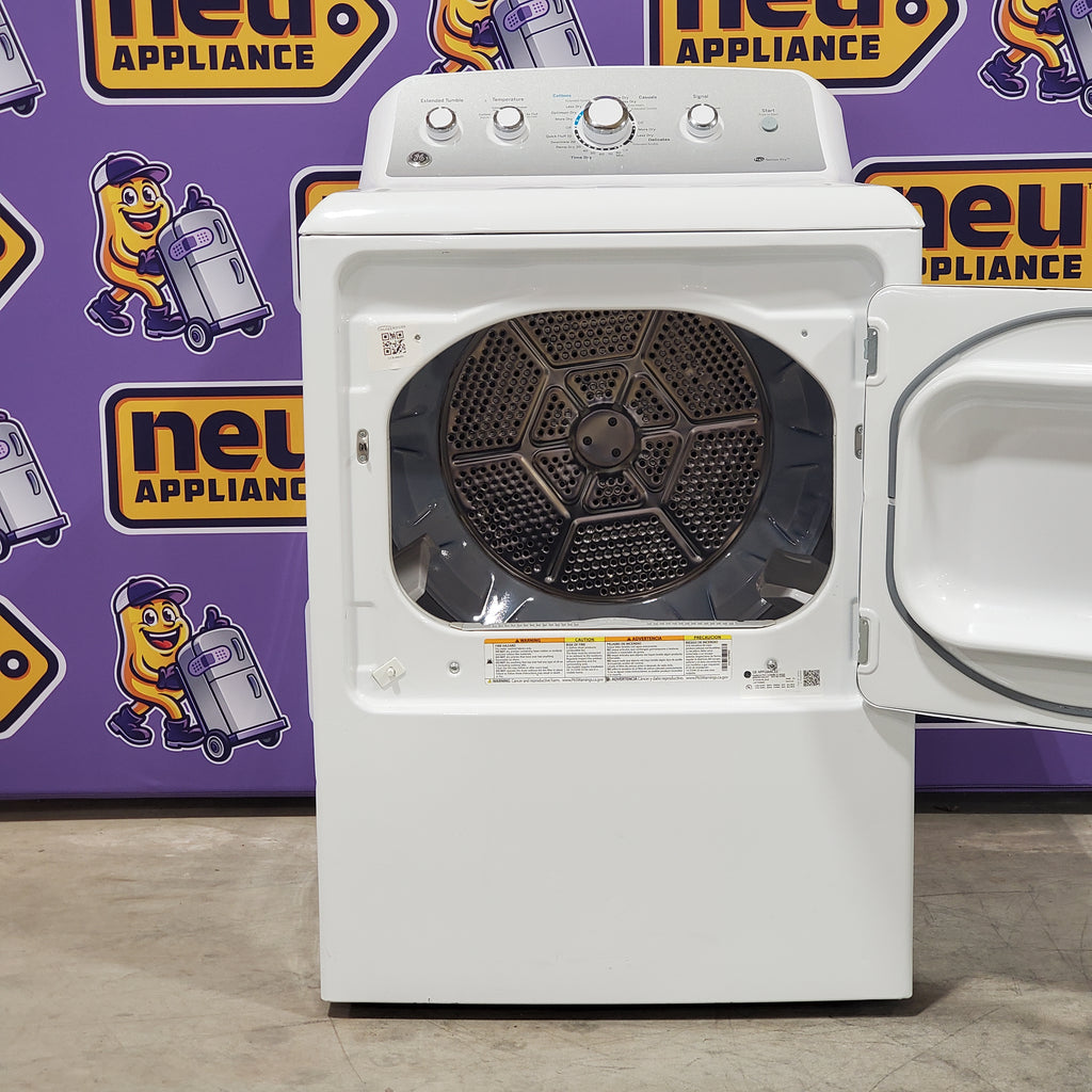 GE Top Load 4.2 Cu. Ft. Washer with Stain PreTreat in White GTW485ASJWS - Certified Refurbished and GE Electric Front Load Dryer with Sensor Dry in White 15030 - GTD45EASJWS - Certified Refurbished