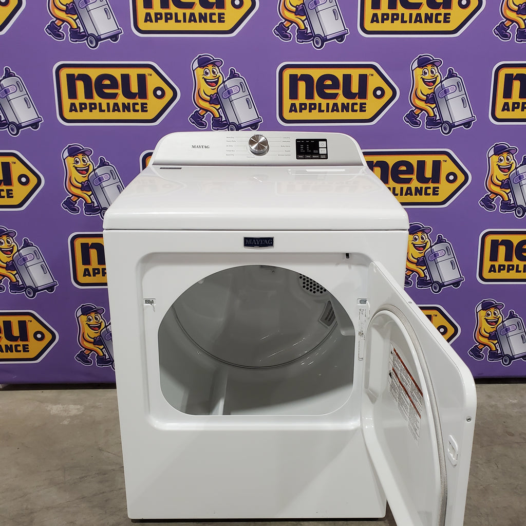 Pictures of Maytag Top Load 4.8 cu ft Washer with Deep Fill and Slow-Close Glass Lid MVW6200KW - Scratch & Dent (Moderate) and Maytag 7.0 cu. ft Top Load Electric Dryer with Moisture Sensing 16227 - MGD6200KW - Scratch and Dent (Minor) - Neu Appliance Outlet - Discount Appliance Outlet in Austin, Tx