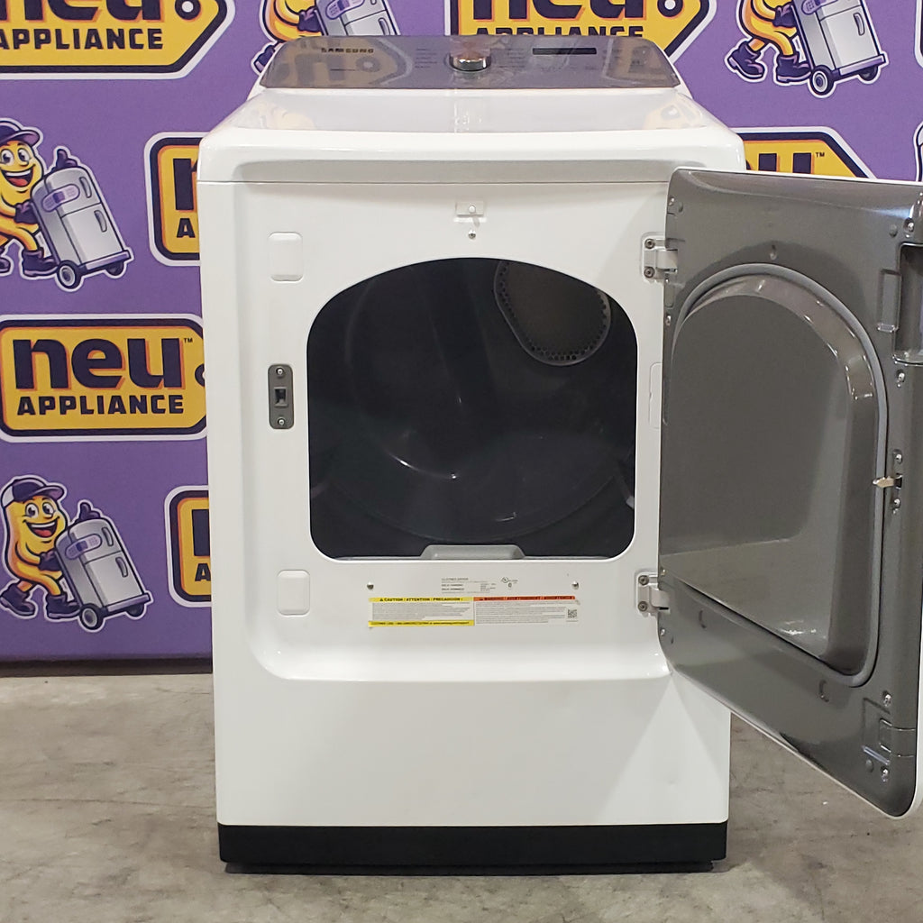 Samsung White Top Load 5.0 Cu. Ft. Washer with Active Water Jet WA50R5200AW - Certified Refurbished and Samsung White Electric 7.4 Cu. Ft. Dryer with Sensor Dry 16036 - DVE50R5200W - Certified Refurbished