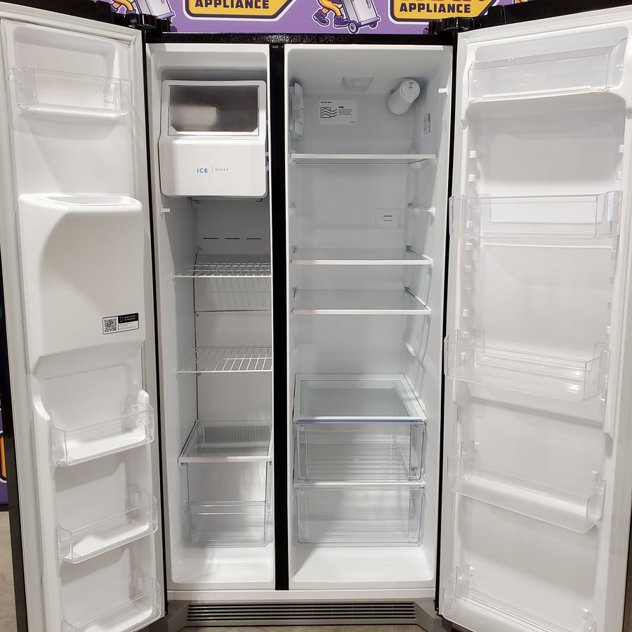 Frigidaire Black 26 Cu. Ft. Standard-Depth ENERGY STAR Side-by-Side Refrigerator with EvenTemp™ Cooling System 31133SD126 - FRSS2623AB - Scratch & Dent (Minor)