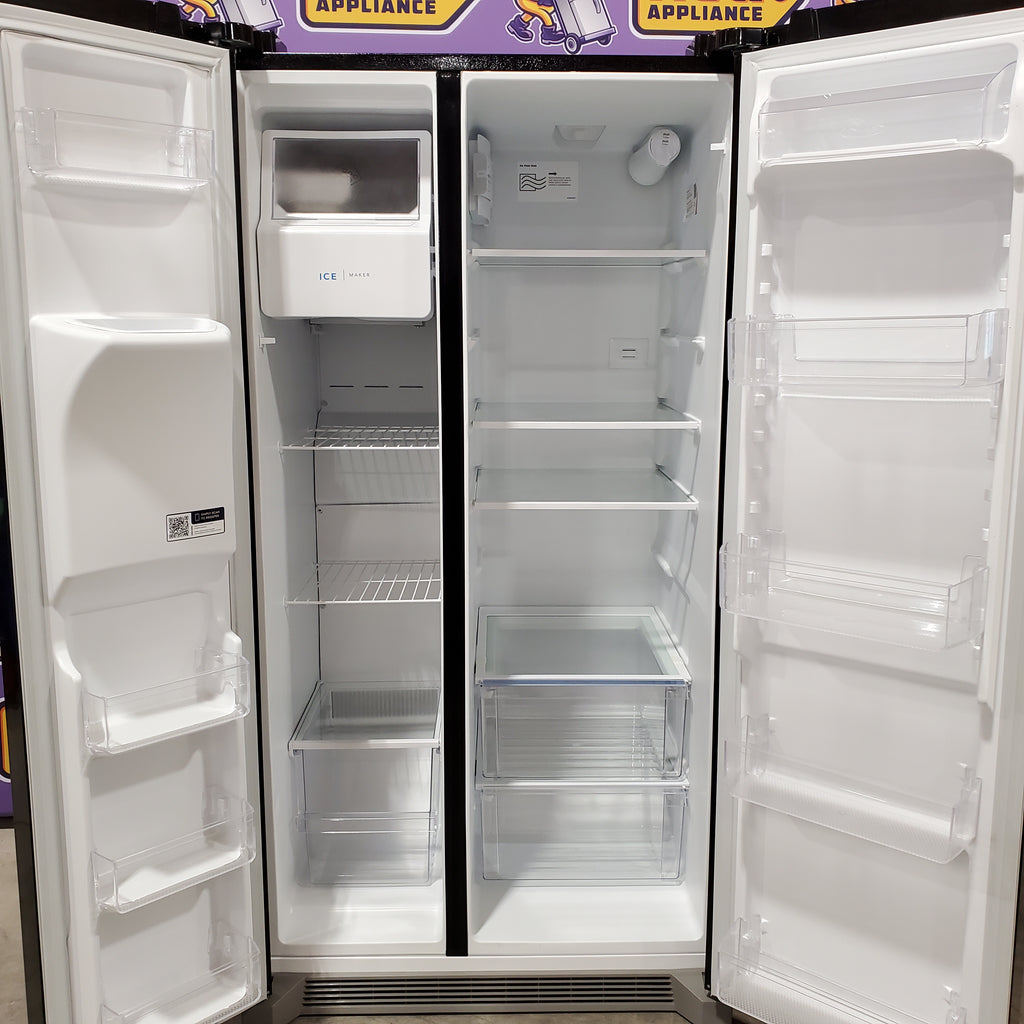 Pictures of Frigidaire Black 26 Cu. Ft. Standard-Depth ENERGY STAR Side-by-Side Refrigerator with EvenTemp™ Cooling System 31133SD126 - FRSS2623AB - Scratch & Dent (Minor) - Neu Appliance Outlet - Discount Appliance Outlet in Austin, Tx