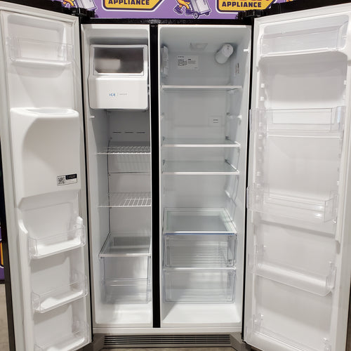Frigidaire Black 26 Cu. Ft. Standard-Depth ENERGY STAR Side-by-Side Refrigerator with EvenTemp™ Cooling System 31133SD126 - FRSS2623AB - Scratch & Dent (Minor)