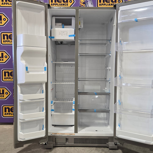 Pictures of Whirlpool 36' Wide Fingerprint Resistant Stainless Steel 24 cu ft Capacity Side By Side Refrigerator with Ice and Water Dispenser - Scratch and Dent (Minor) - Neu Appliance Outlet - Discount Appliance Outlet in Austin, Tx