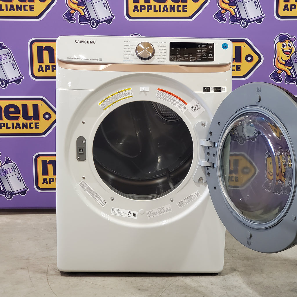 Pictures of Samsung Ivory Smart Gas 7.5 Cu. Ft. Dryer with Steam Sanitize+ and Sensor Dry DVG50BG8300E - Scratch and Dent (Minor) - Neu Appliance Outlet - Discount Appliance Outlet in Austin, Tx