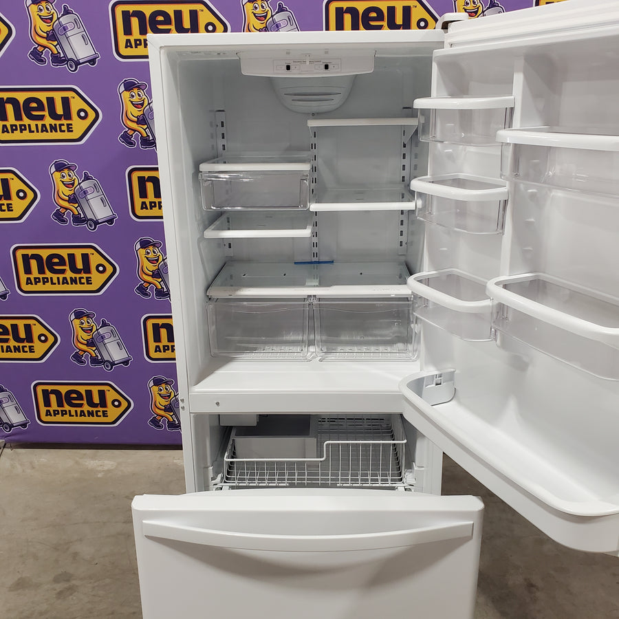 Whirlpool 18.7 cu. ft. Bottom Freezer Refrigerator in White WRB329DMBW - Scratch & Dent (Minor)