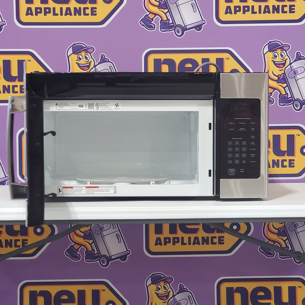 Pictures of GE® 1.6 Cu. Ft. Over-the-Range Microwave Oven in Stainless Steel GE9844 - JVM3160RFSS - New in Box - Neu Appliance Outlet - Discount Appliance Outlet in Austin, Tx