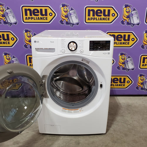 LG 4.5 cu. ft. Front Load Washer with Steam and Built-In Intelligence in White 22133SD176 - WM4000HWA - Scratch & Dent (Minor)
