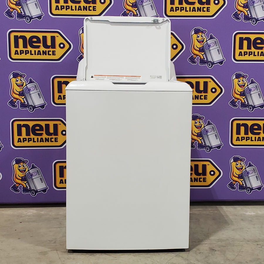 GE White Top Load 4.0 Cu. Ft. Capacity Washer with Stainless Steel Wash Basket GTW325ASWWW - New in Box and GE White Electric 7.2 Cu. Ft. Dryer with Aluminized Alloy Drum 16235 - GTD42EASJWW - Certified Refurbished