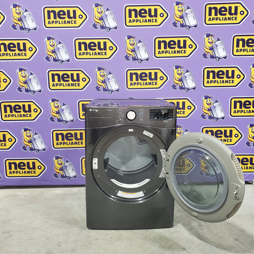 LG Black Steel Smart Wi-Fi Enabled Front Load Electric 7.4 Cu. Ft. Dryer with TurboSteam and Built-In Intelligence 6SD53 - DLEX4000B - Scratch & Dent (Minor)