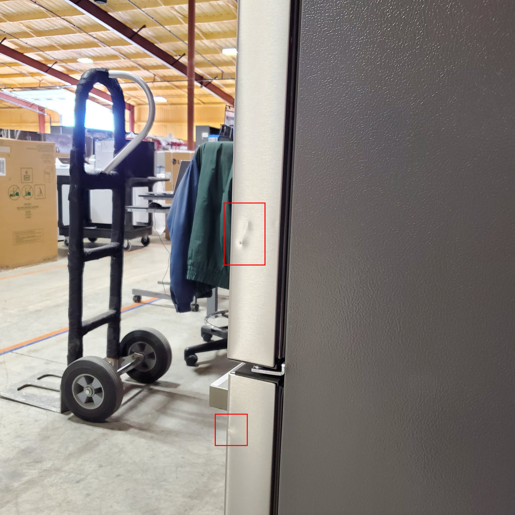 Hisense Counter Depth Bottom Freezer 17.2 Cu. Ft. Refrigerator with LED Lighting and Super Cool and Super Freeze in Fingerprint Stainless Steel 24SD053 - HRB171N6ASE - Scratch and Dent (Minor)