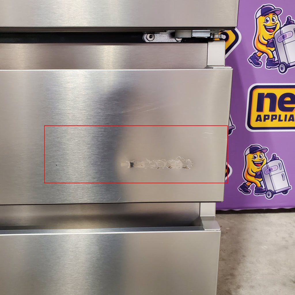 Hisense PureFlat 25.6-cu ft 4-Door Smart French Door ENERGY STAR Refrigerator in Stainless Steel with Ice Maker, Water and Ice Dispenser 24SD52 - HRM260N6TSE - Scratch & Dent (Moderate)