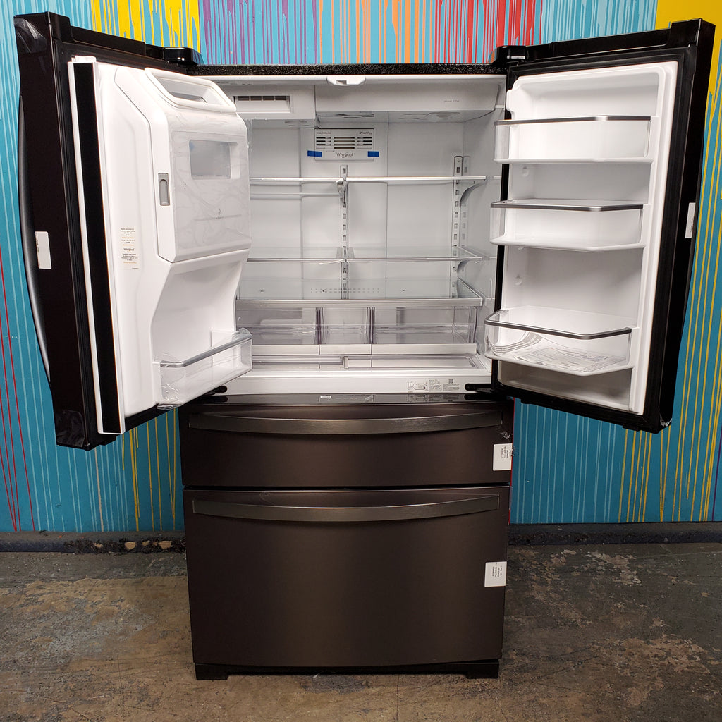 7.5 CU.FT REFRIGERATOR WITH FREEZER - BLACK AND STAINLESS ST