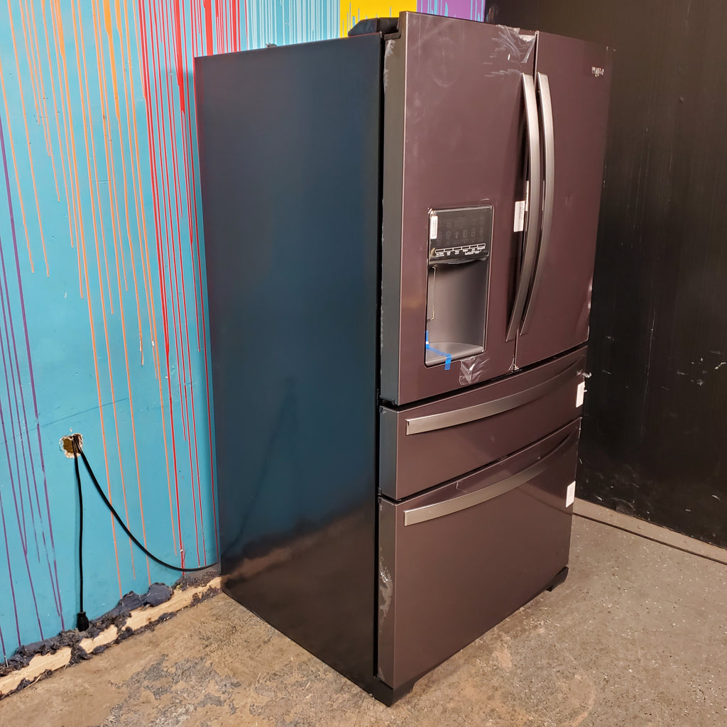 Pictures of Fingerprint-Resistant Black Stainless Steel ENERGY STAR Whirlpool 26.2 cu. ft. 4 Door Refrigerator French Door with In Door Ice and Water Dispenser - Neu Appliance Outlet - Discount Appliance Outlet in Austin, Tx