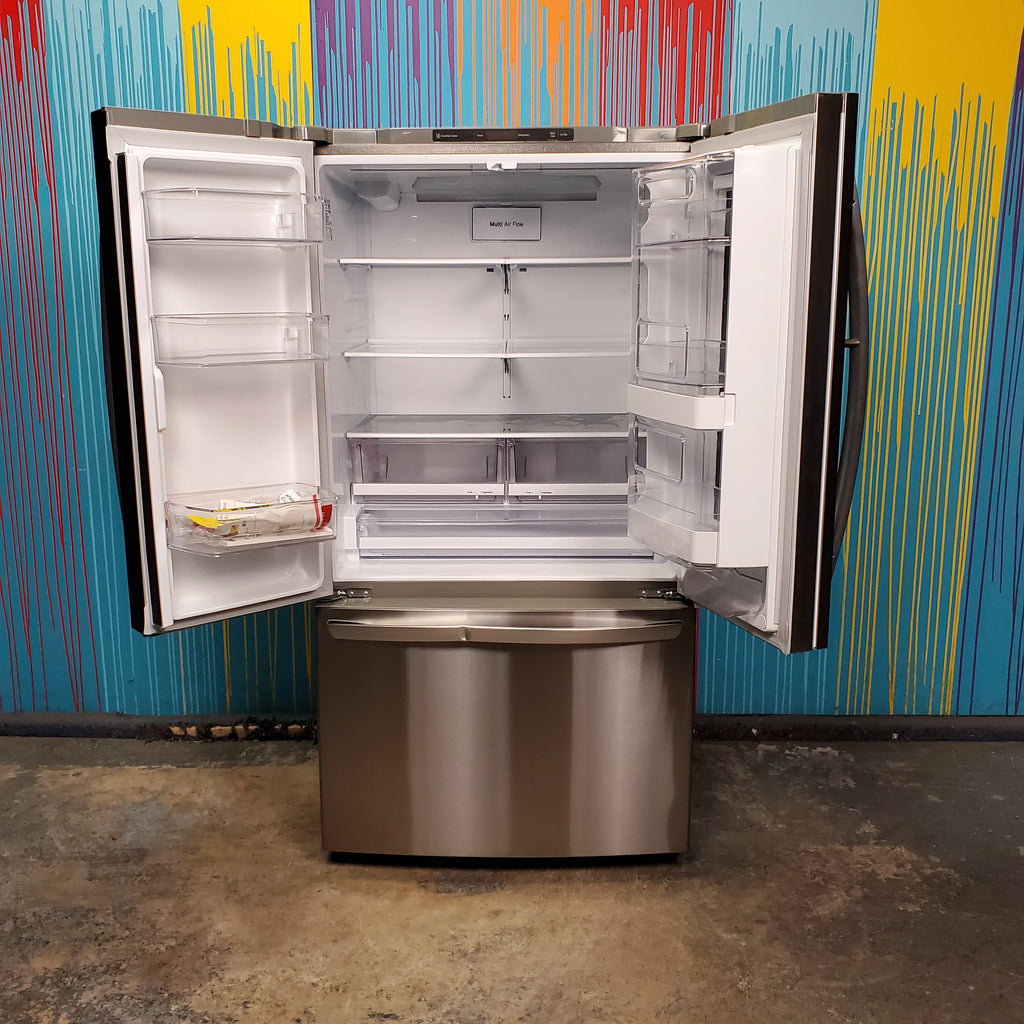 Pictures of PrintProof Stainless Steel LG 27 cu. ft. 3 Door French Door Refrigerator with InstaView Door-in-Door with Ice Maker- Scratch & Dent - Moderate - Neu Appliance Outlet - Discount Appliance Outlet in Austin, Tx