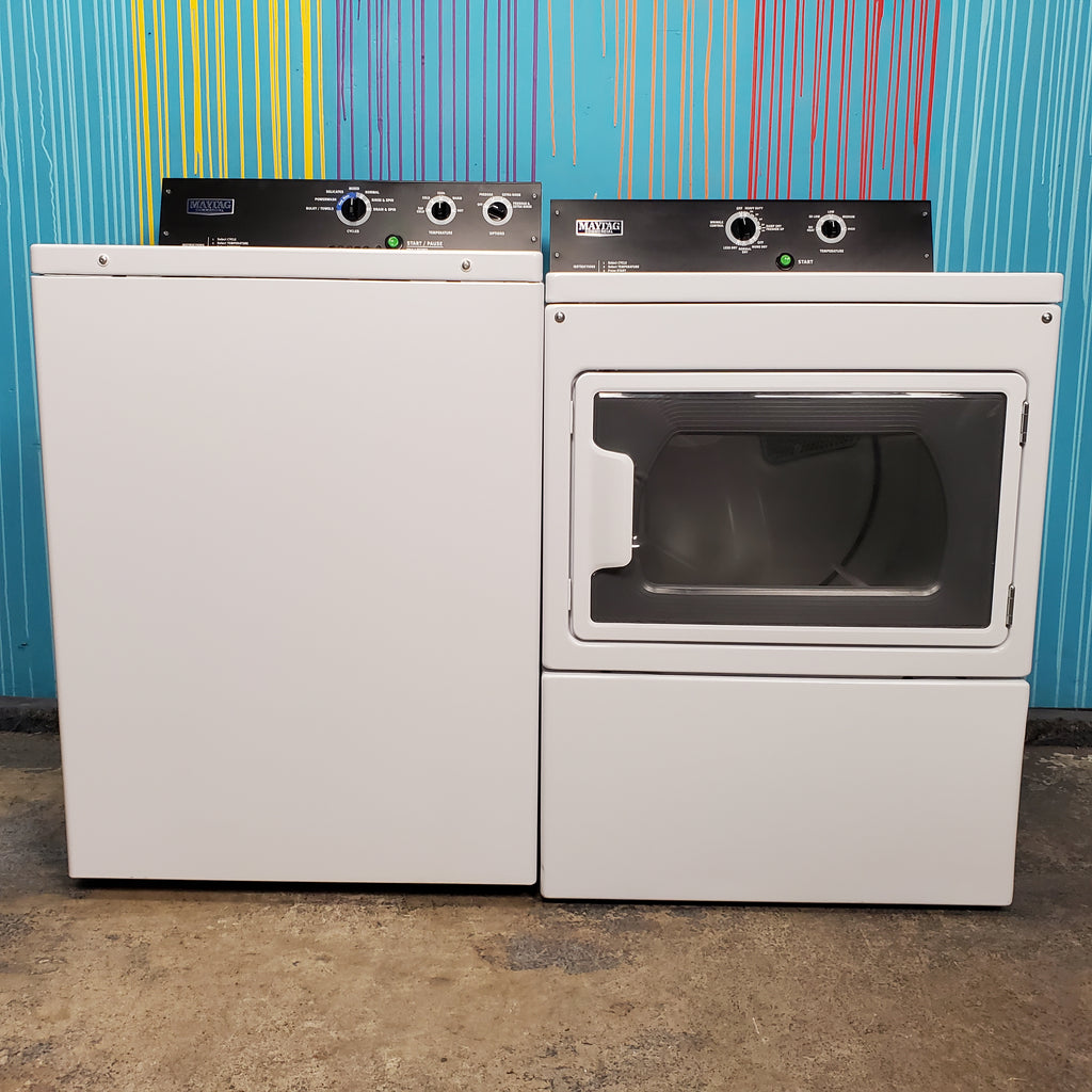 Pictures of Scratch and Dent - Maytag 5.3 cu. ft. Smart Capable Top Load Washing Machine  and Maytag  7.4 cu. ft. Gas Dryer with Extra Power Button - Neu Appliance Outlet - Discount Appliance Outlet in Austin, Tx